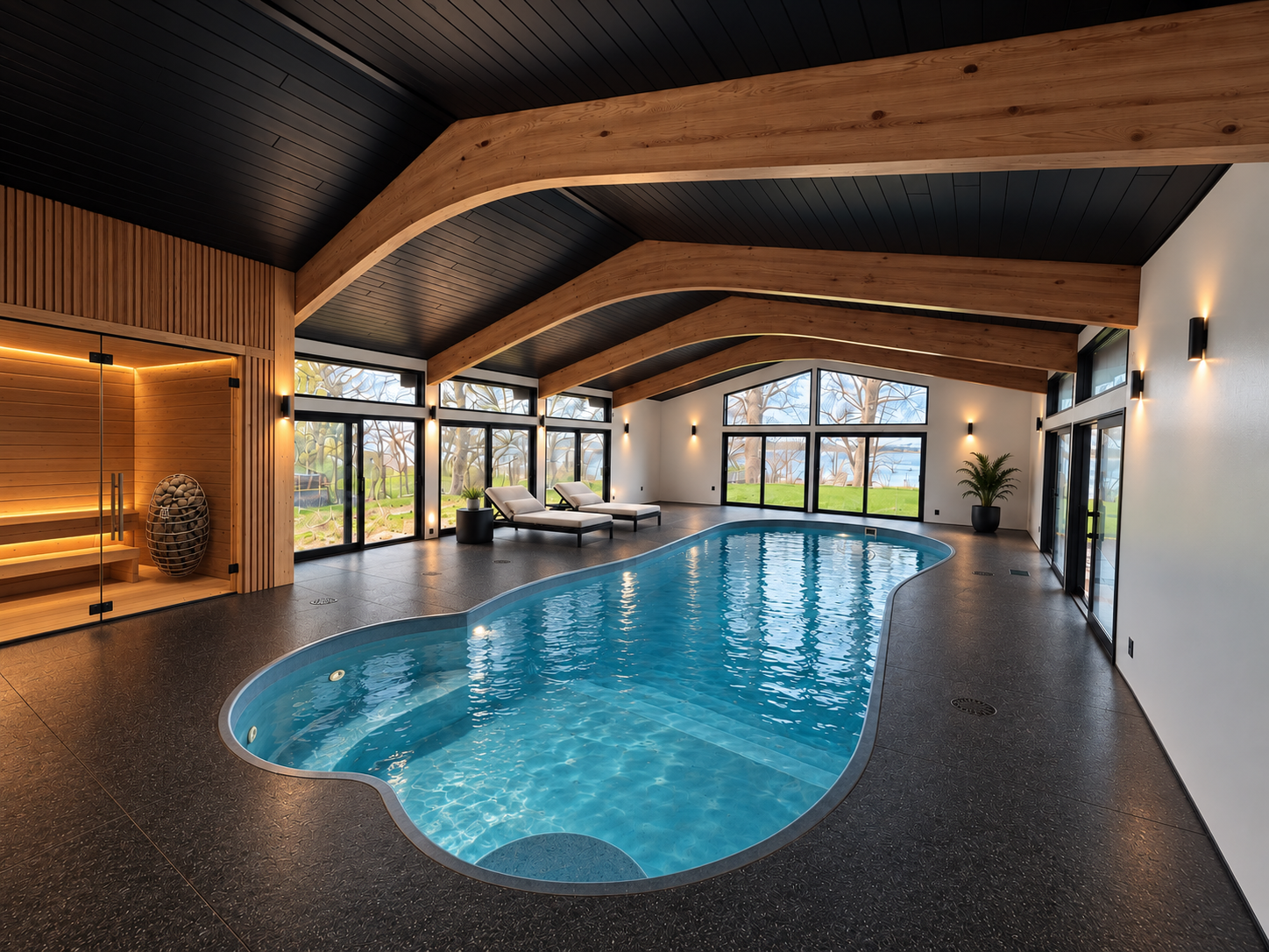 Concept rendering of the proposed finished indoor pool room